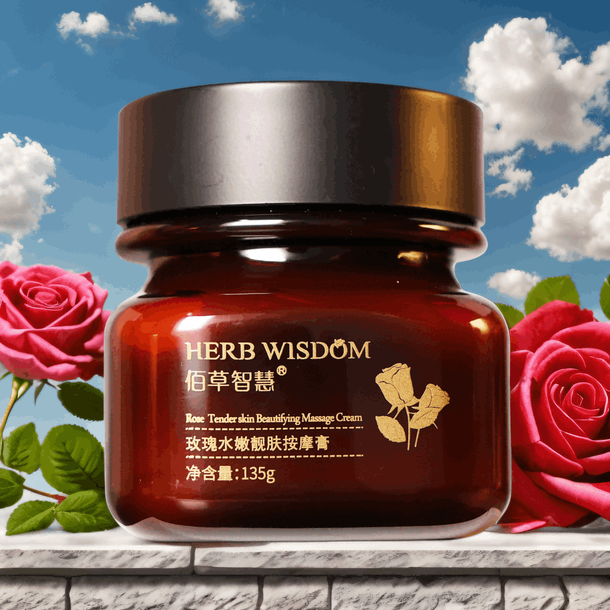 玫瑰水嫩靓颜按摩膏